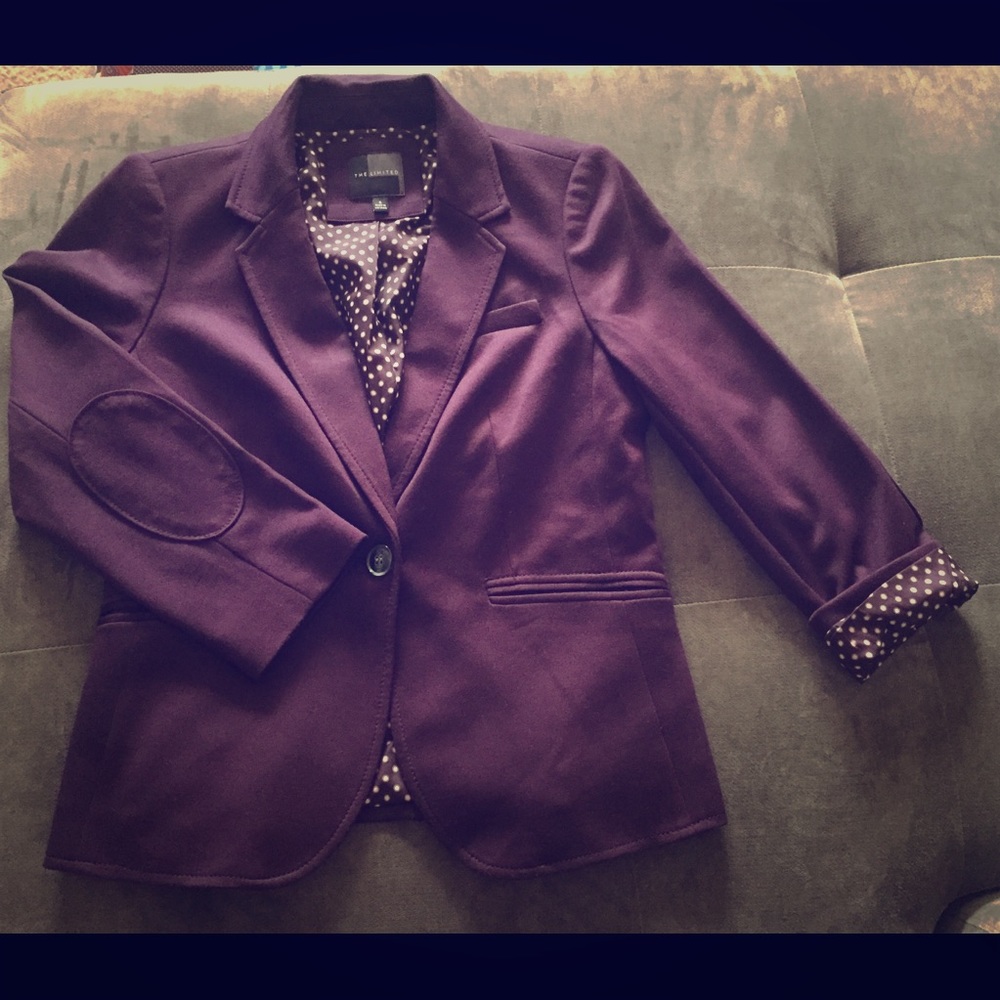 THE LIMITED - Plum Blazer w/ Elbow Pads